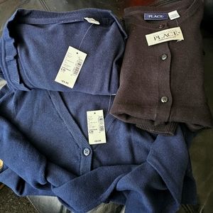 NWT - 3 Children's Place Girls Cardiganas - Size 10/12